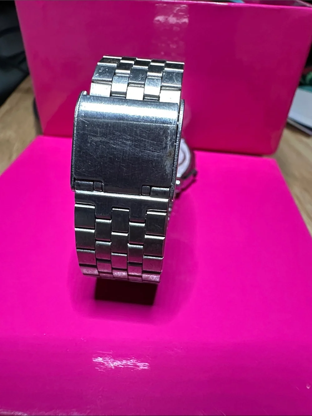 Lorus Black and Silver Digital Alarm Chronograph Watch